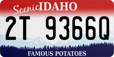 ID license plate 2T9366Q