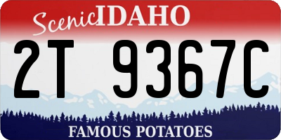 ID license plate 2T9367C