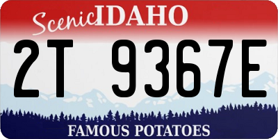 ID license plate 2T9367E