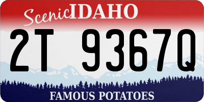 ID license plate 2T9367Q