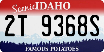 ID license plate 2T9368S