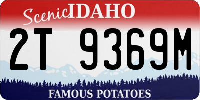 ID license plate 2T9369M