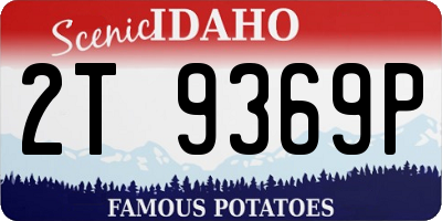 ID license plate 2T9369P