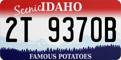 ID license plate 2T9370B