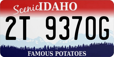 ID license plate 2T9370G
