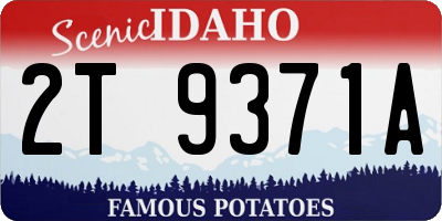 ID license plate 2T9371A