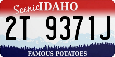 ID license plate 2T9371J