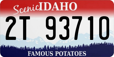 ID license plate 2T9371O
