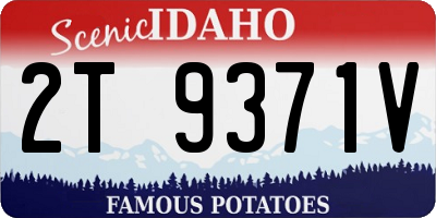 ID license plate 2T9371V