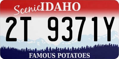 ID license plate 2T9371Y