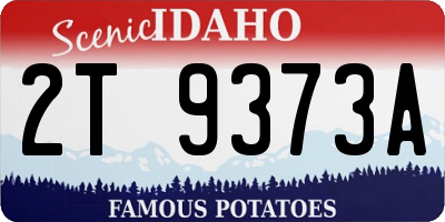 ID license plate 2T9373A