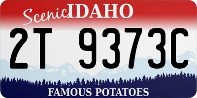 ID license plate 2T9373C