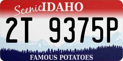 ID license plate 2T9375P