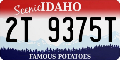 ID license plate 2T9375T