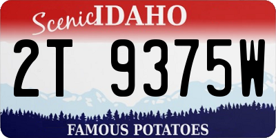 ID license plate 2T9375W