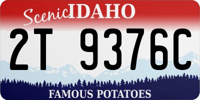 ID license plate 2T9376C