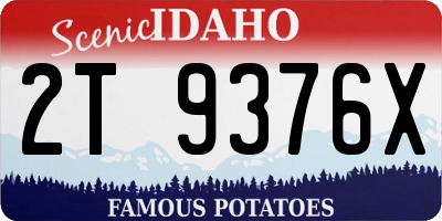 ID license plate 2T9376X