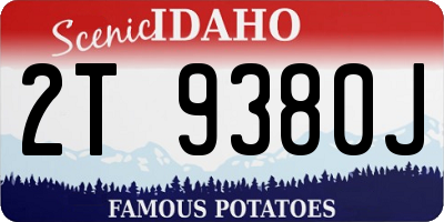 ID license plate 2T9380J