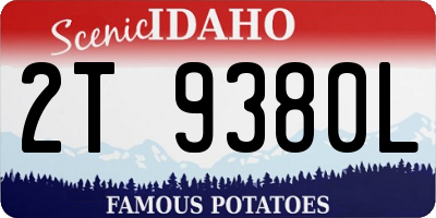 ID license plate 2T9380L