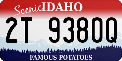 ID license plate 2T9380Q