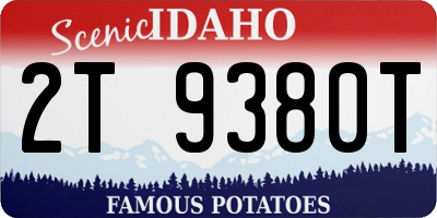 ID license plate 2T9380T
