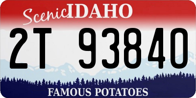 ID license plate 2T9384O