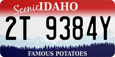 ID license plate 2T9384Y