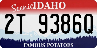 ID license plate 2T9386Q