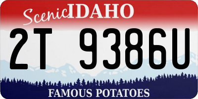 ID license plate 2T9386U