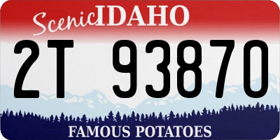 ID license plate 2T9387O