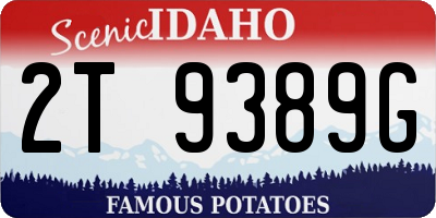 ID license plate 2T9389G