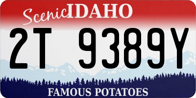 ID license plate 2T9389Y
