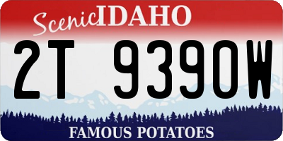 ID license plate 2T9390W