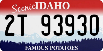 ID license plate 2T9393O