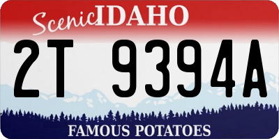 ID license plate 2T9394A