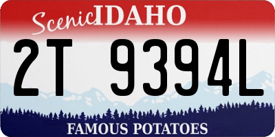 ID license plate 2T9394L