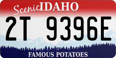 ID license plate 2T9396E