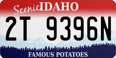 ID license plate 2T9396N