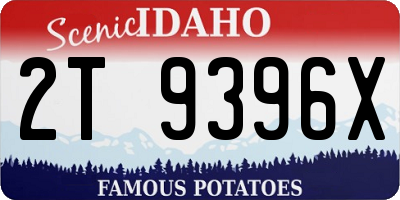 ID license plate 2T9396X