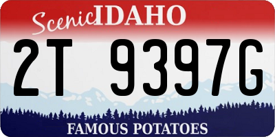 ID license plate 2T9397G