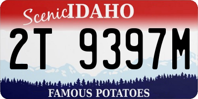 ID license plate 2T9397M