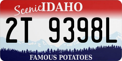 ID license plate 2T9398L
