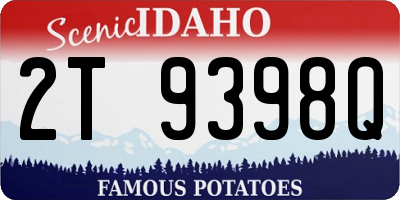 ID license plate 2T9398Q