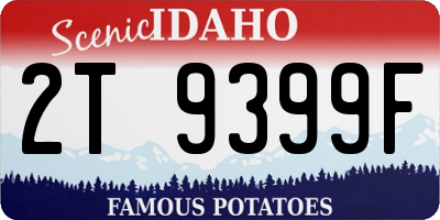 ID license plate 2T9399F