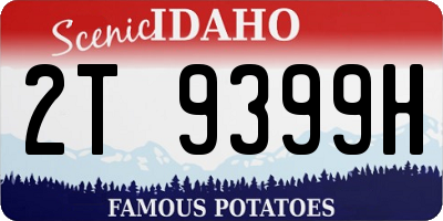 ID license plate 2T9399H