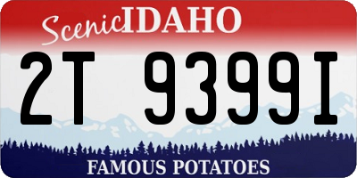 ID license plate 2T9399I