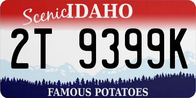ID license plate 2T9399K