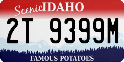 ID license plate 2T9399M
