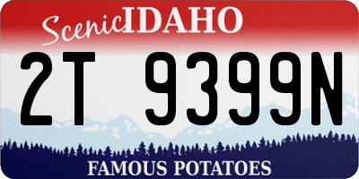 ID license plate 2T9399N
