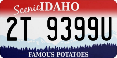 ID license plate 2T9399U